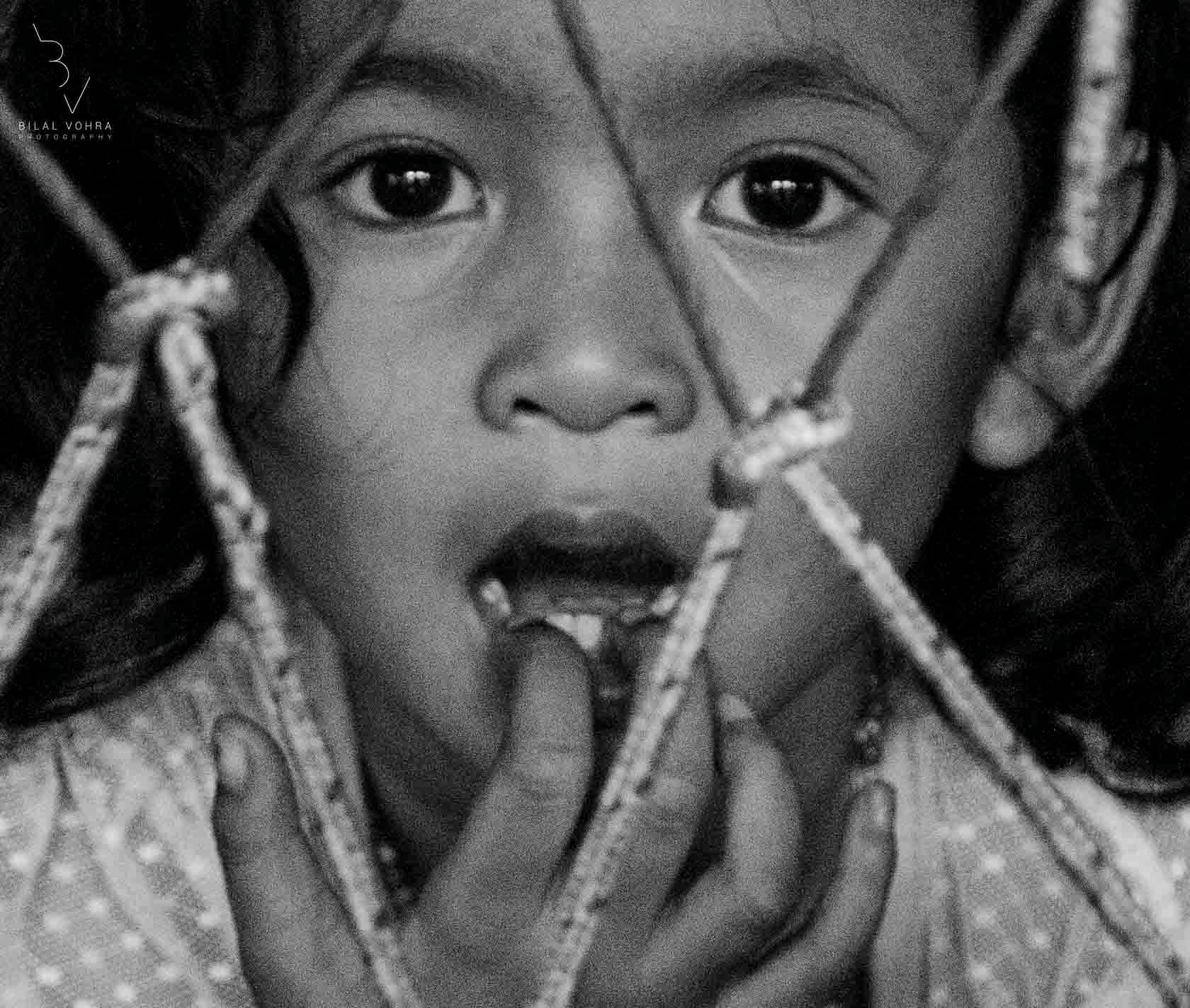 Black and White Portrait of a Young Girl in Sukhamvit Bangkok
