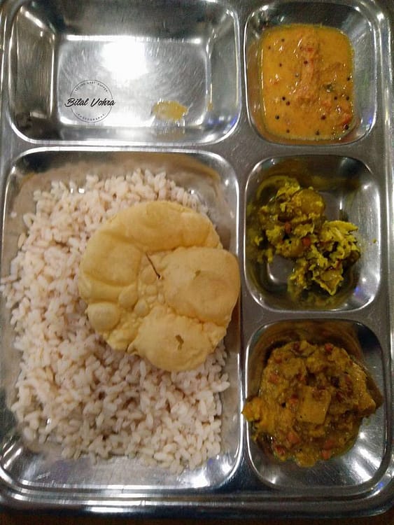vegetarian south indian thali