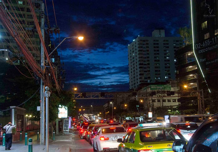 The Bustling Bangkok Life under the Blue Sky